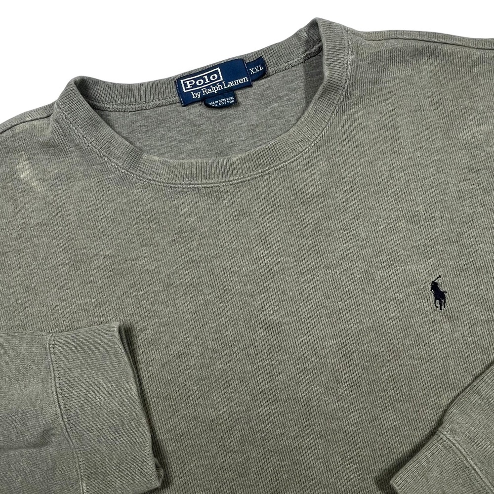 Vintage Polo Ralph Lauren Sweatshirt Mens XXL  Crewneck Cotton Pony Logo *Flaws